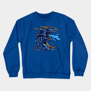 blue dragon head Crewneck Sweatshirt